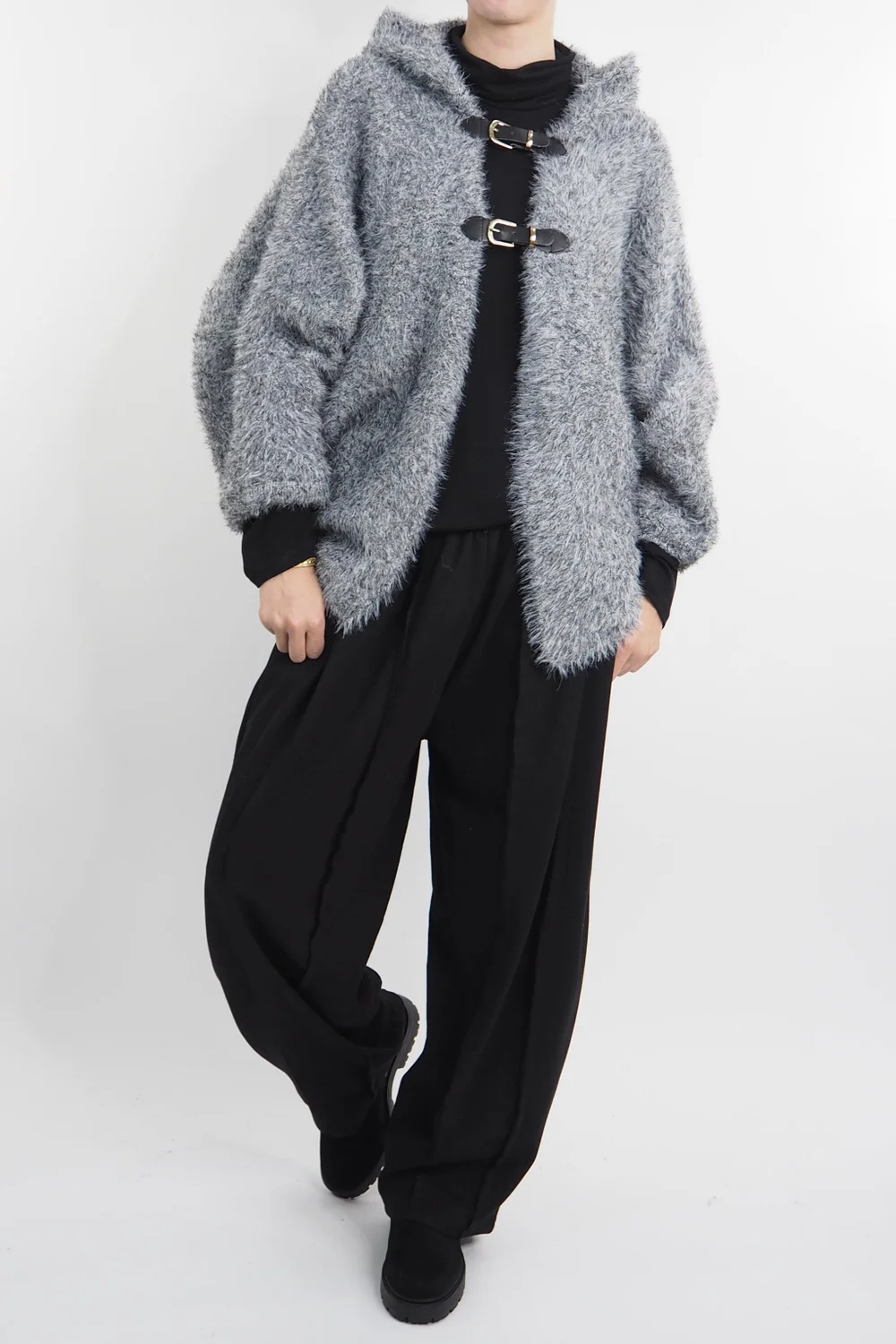 Laundry B Chenille Hooded Buckle Bomber Jacket Slate 3 Laundry B Chenille Hooded Buckle Bomber Jacket Slate