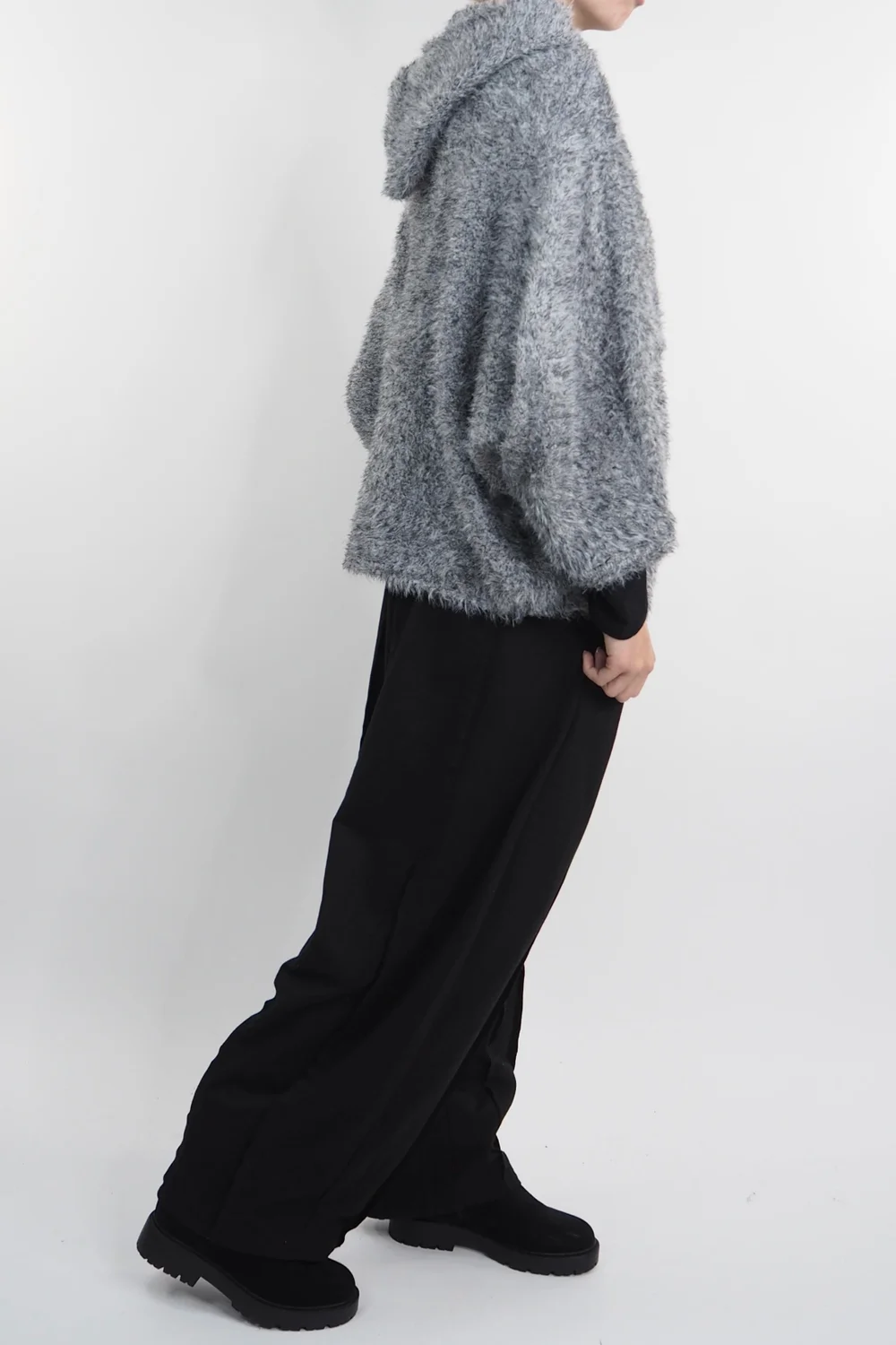 Laundry B Chenille Hooded Buckle Bomber Jacket Slate 5 Laundry B Chenille Hooded Buckle Bomber Jacket Slate - Image 3