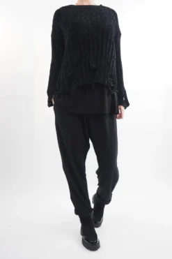 Laundry B Cobain Ladder Knit Top Black