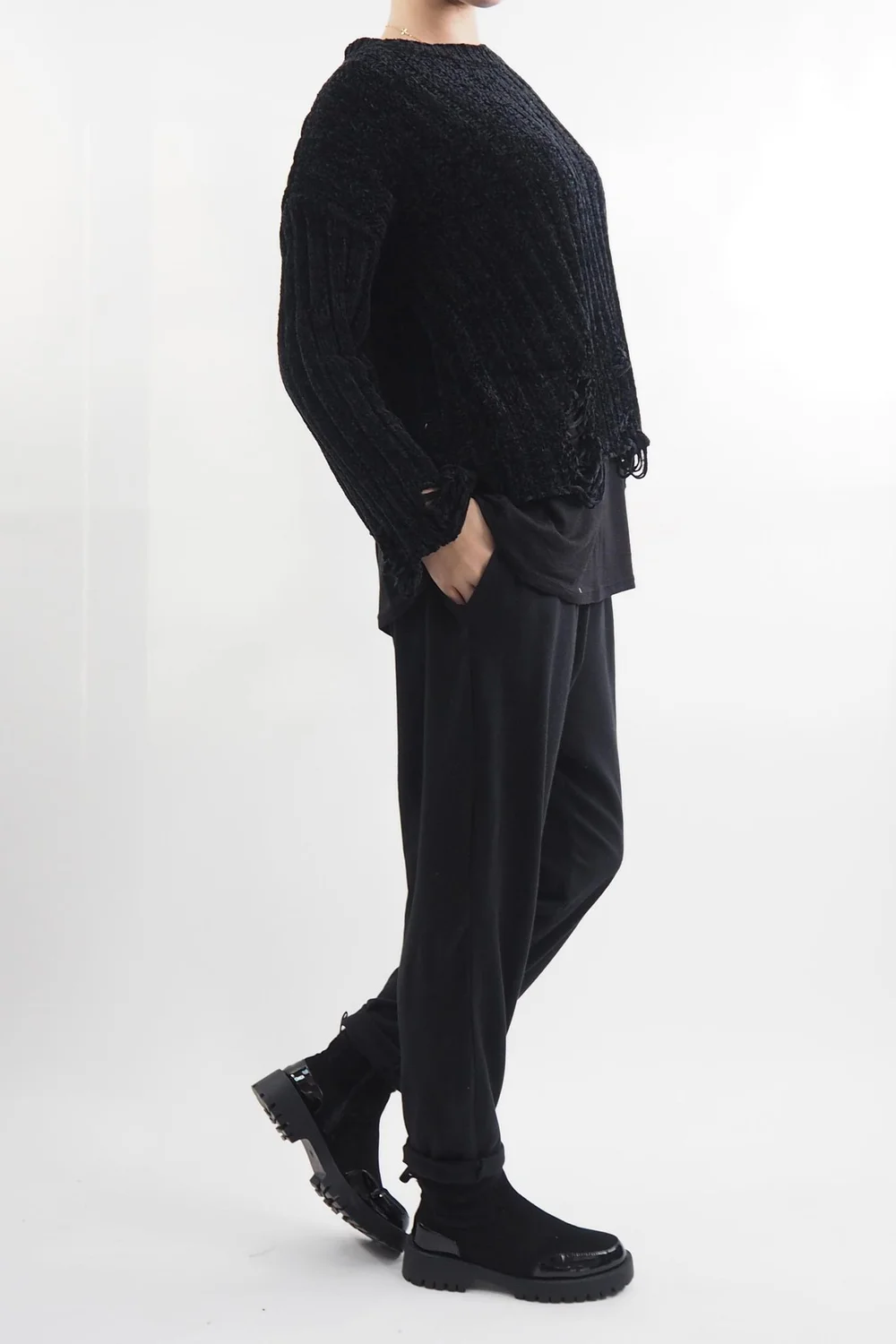 Laundry B Cobain Ladder Knit Top Black 4 Laundry B Cobain Ladder Knit Top Black - Image 2