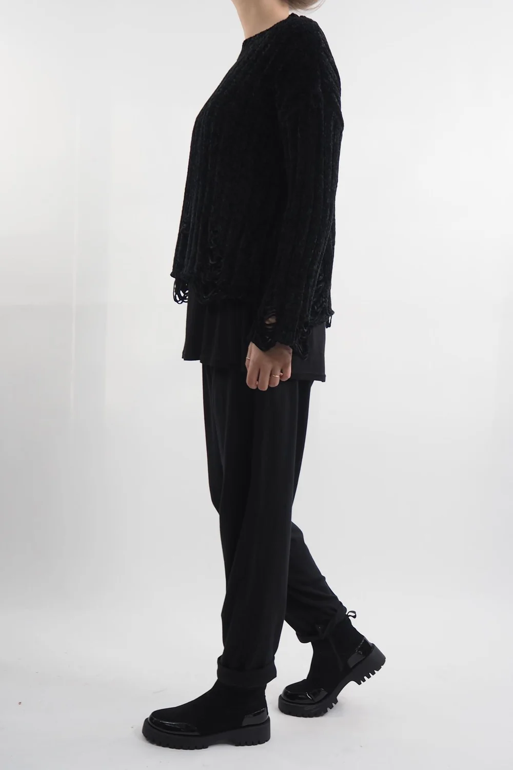 Laundry B Cobain Ladder Knit Top Black 5 Laundry B Cobain Ladder Knit Top Black - Image 3