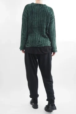 Laundry B Cobain Ladder Knit Top Forest -VogueCurve Store laundry b cobain ladder knit bottle green04.jpg