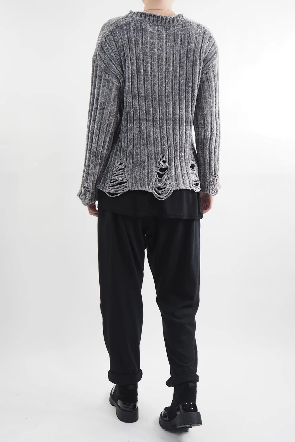 Laundry B Cobain Ladder Knit Top Steel 6 Laundry B Cobain Ladder Knit Top Steel - Image 4