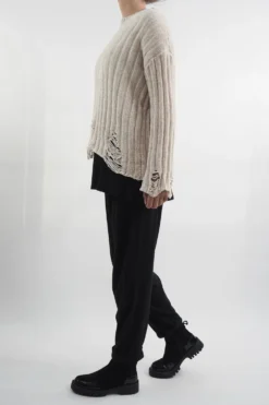 Laundry B Cobain Ladder Knit Top Oyster 8 Laundry B Cobain Ladder Knit Top Oyster -VogueCurve Store laundry b cobain ladder knit stone03.jpg