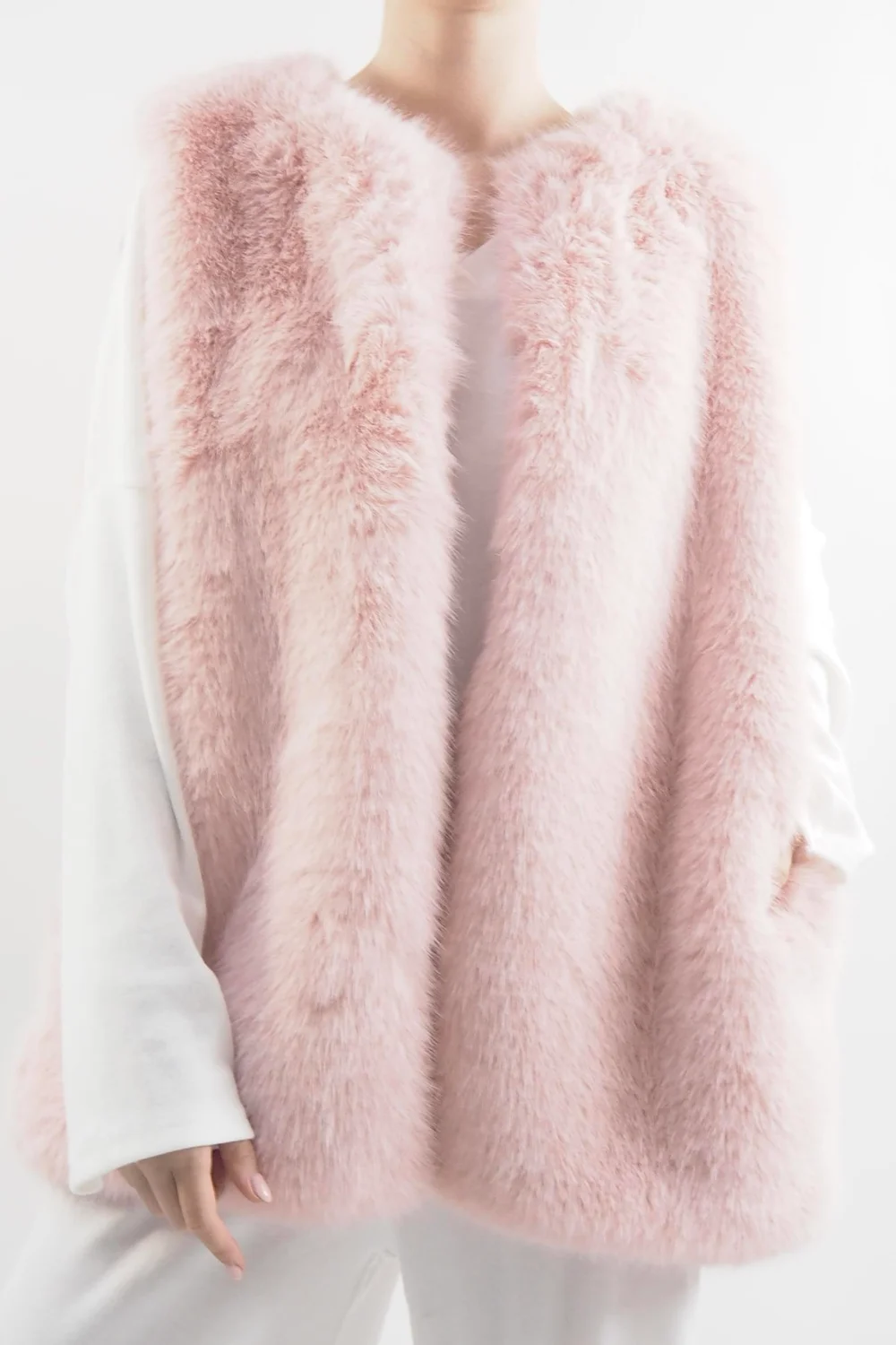 Laundry B Courchevel Faux Fur Gilet Blush 3 Laundry B Courchevel Faux Fur Gilet Blush
