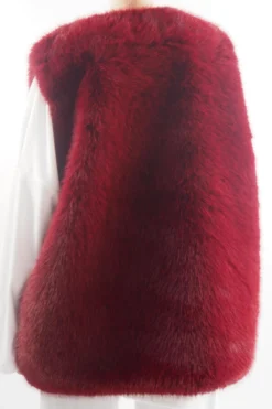 Laundry B Courchevel Faux Fur Gilet Bordeaux -VogueCurve Store laundry b courchevel faux fur gilet bordeaux12.jpg