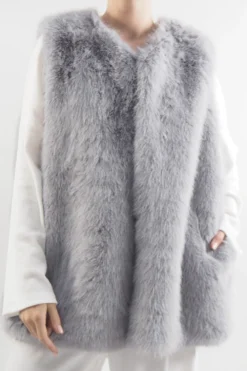 Laundry B Courchevel Faux Fur Gilet Dove /