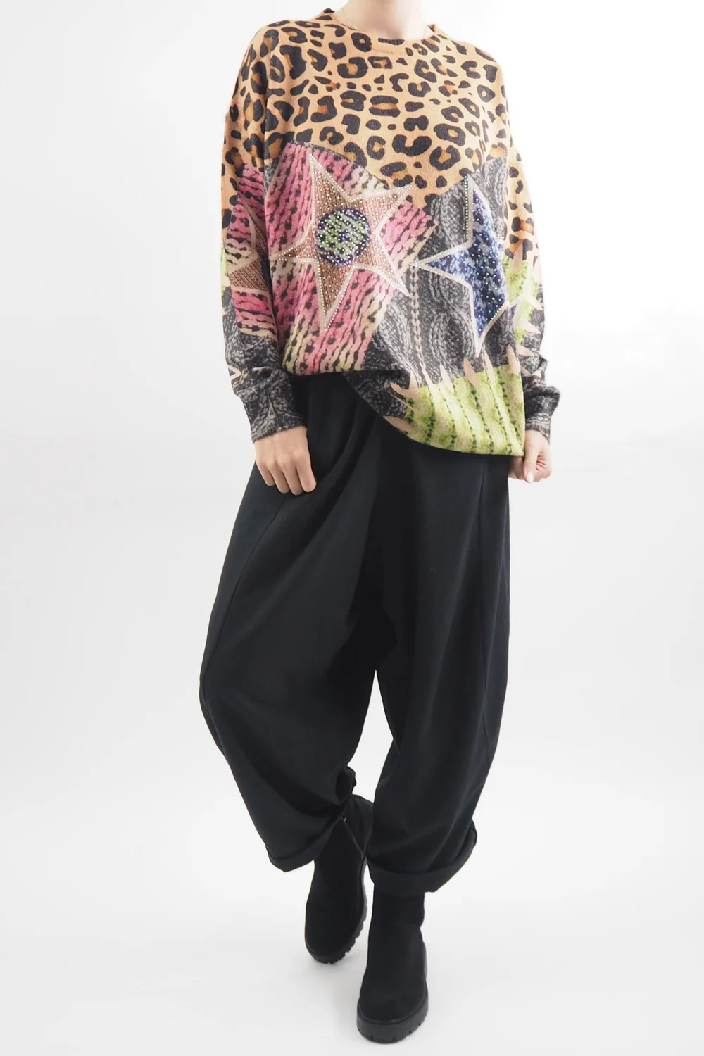 Laundry B Leopard Star Digital Soft Knit Top 3 Laundry B Leopard Star Digital Soft Knit Top