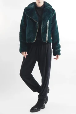 Laundry B Mara Teddy Biker Dark Forest -VogueCurve Store laundry b mara teddy biker dark forest04.jpg