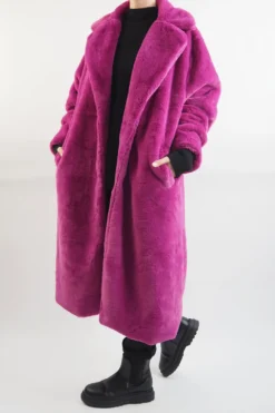 Laundry B Mara Teddy Coat Magenta -VogueCurve Store laundry b mara teddy coat magenta202.jpg