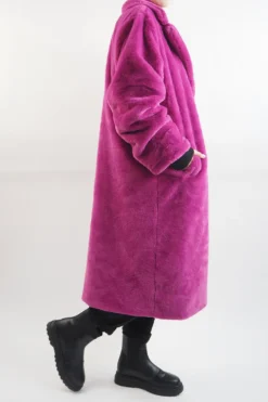 Laundry B Mara Teddy Coat Magenta -VogueCurve Store laundry b mara teddy coat magenta204.jpg