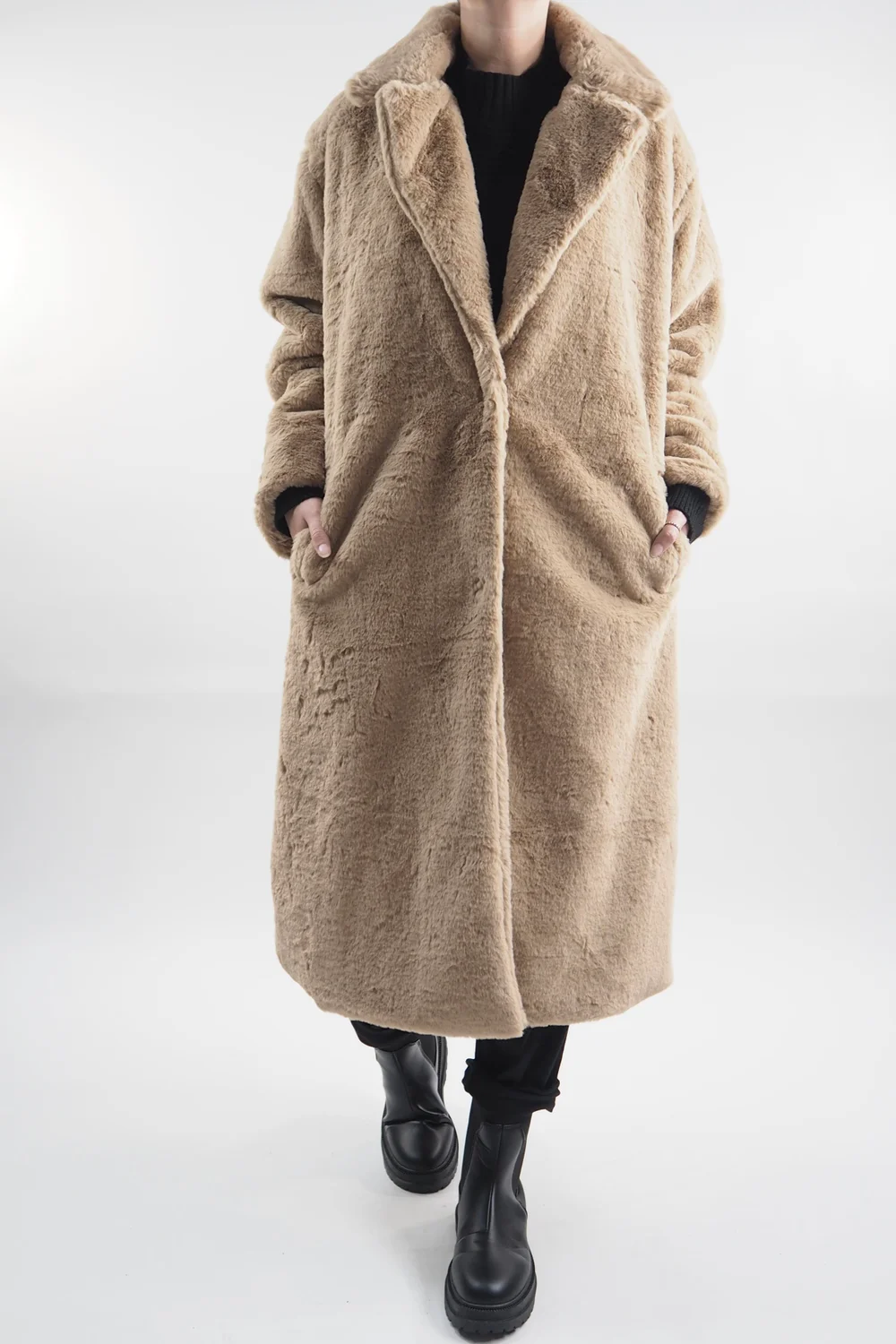 Laundry B Mara Teddy Coat Stone 4 Laundry B Mara Teddy Coat Stone - Image 2