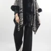 Laundry B Navajo Faux Fur Jacket Black -VogueCurve Store laundry b navajo faux fur jacket black 1.jpg
