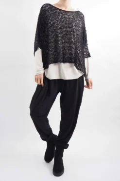 Laundry B Remi Cloud Knit Top Black