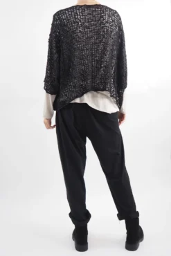 Laundry B Remi Cloud Knit Top Black -VogueCurve Store laundry b remi cloud knit black13.jpg