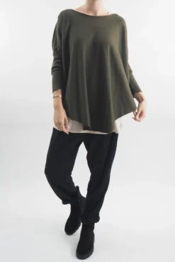 Laundry B Scoopy Knit Top Bonsai