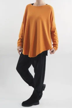 Laundry B Scoopy Knit Top Pumpkin -VogueCurve Store laundry b scoopy knit pumpkin2004.jpg