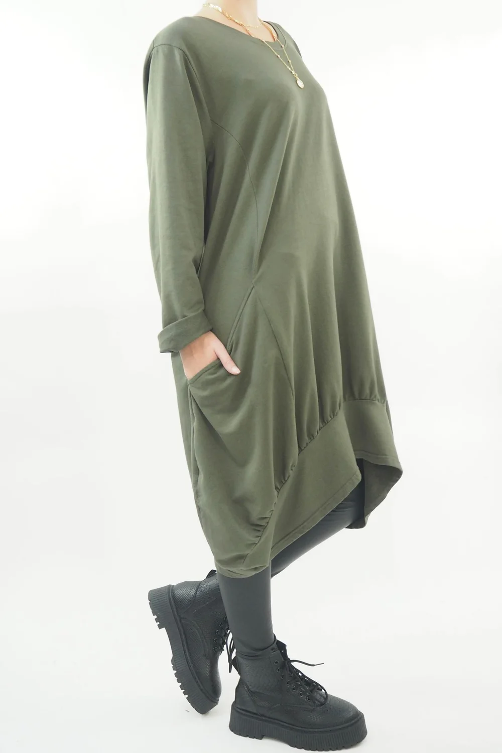 Made In Italy Apres Dip Side Bubble Tunic Bonsai 4 Made In Italy Apres Dip Side Bubble Tunic Bonsai - Image 2