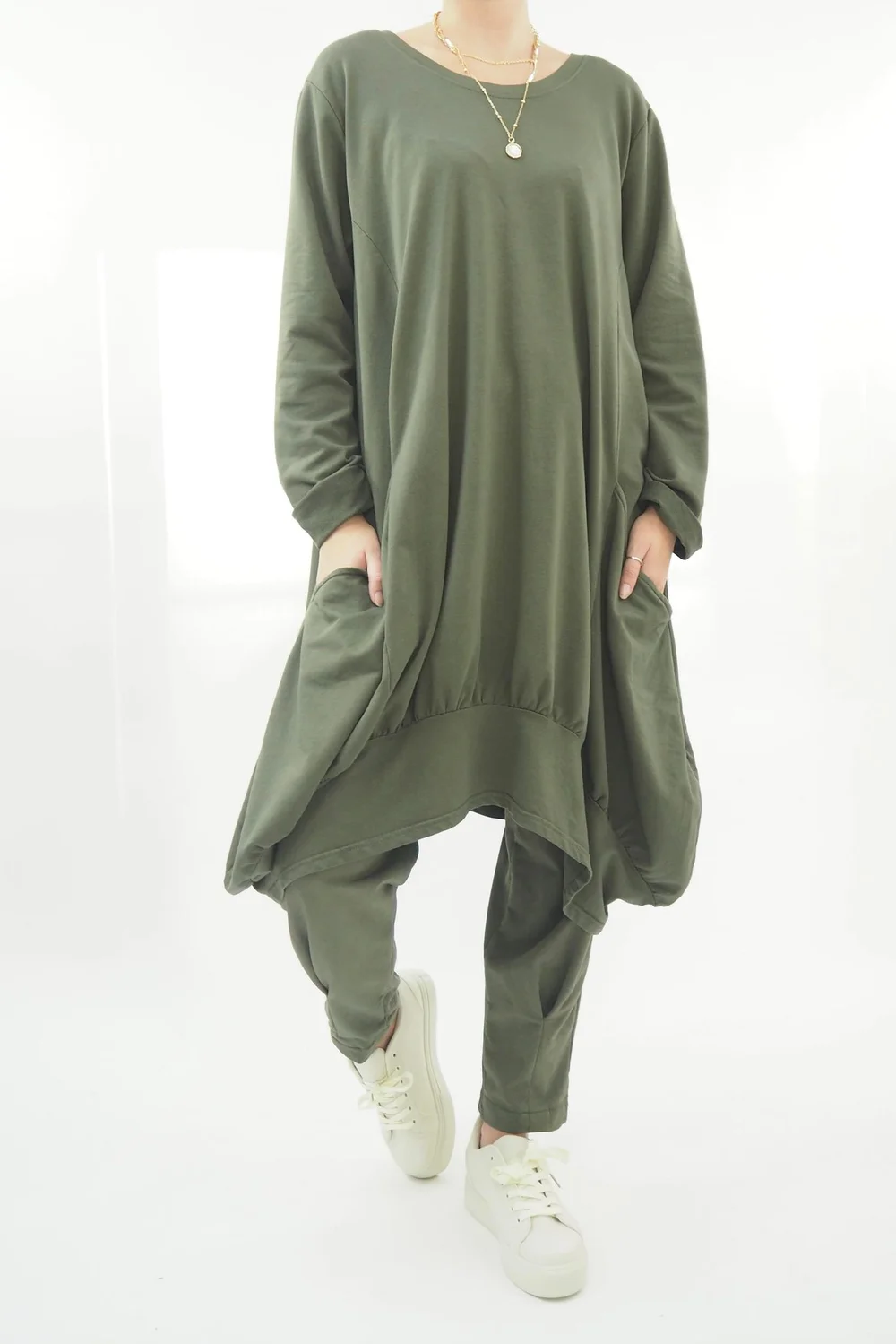 Made In Italy Apres Dip Side Bubble Tunic Bonsai 6 Made In Italy Apres Dip Side Bubble Tunic Bonsai - Image 4