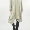 Made In Italy Apres Dip Side Bubble Tunic Stone -VogueCurve Store made in italy apres dip side bubble tunic stone01.jpg