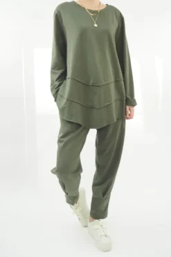 Made In Italy Apres Double V Raw Edge Top Bonsai