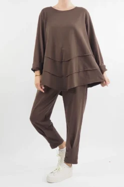 Made In Italy Apres Double V Raw Edge Top Truffle -VogueCurve Store made in italy apres double v raw edge top truffle04.jpg