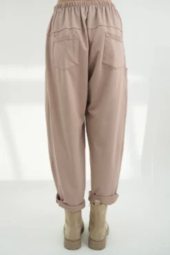 Made In Italy Apres Flat Front Pleat Jogger Antique Rose -VogueCurve Store made in italy apres flat front pleat jogger antique rose03.jpg