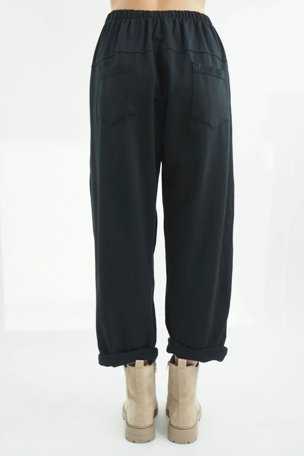 Made In Italy Apres Flat Front Pleat Jogger Black / 5 Made In Italy Apres Flat Front Pleat Jogger Black / - Image 3