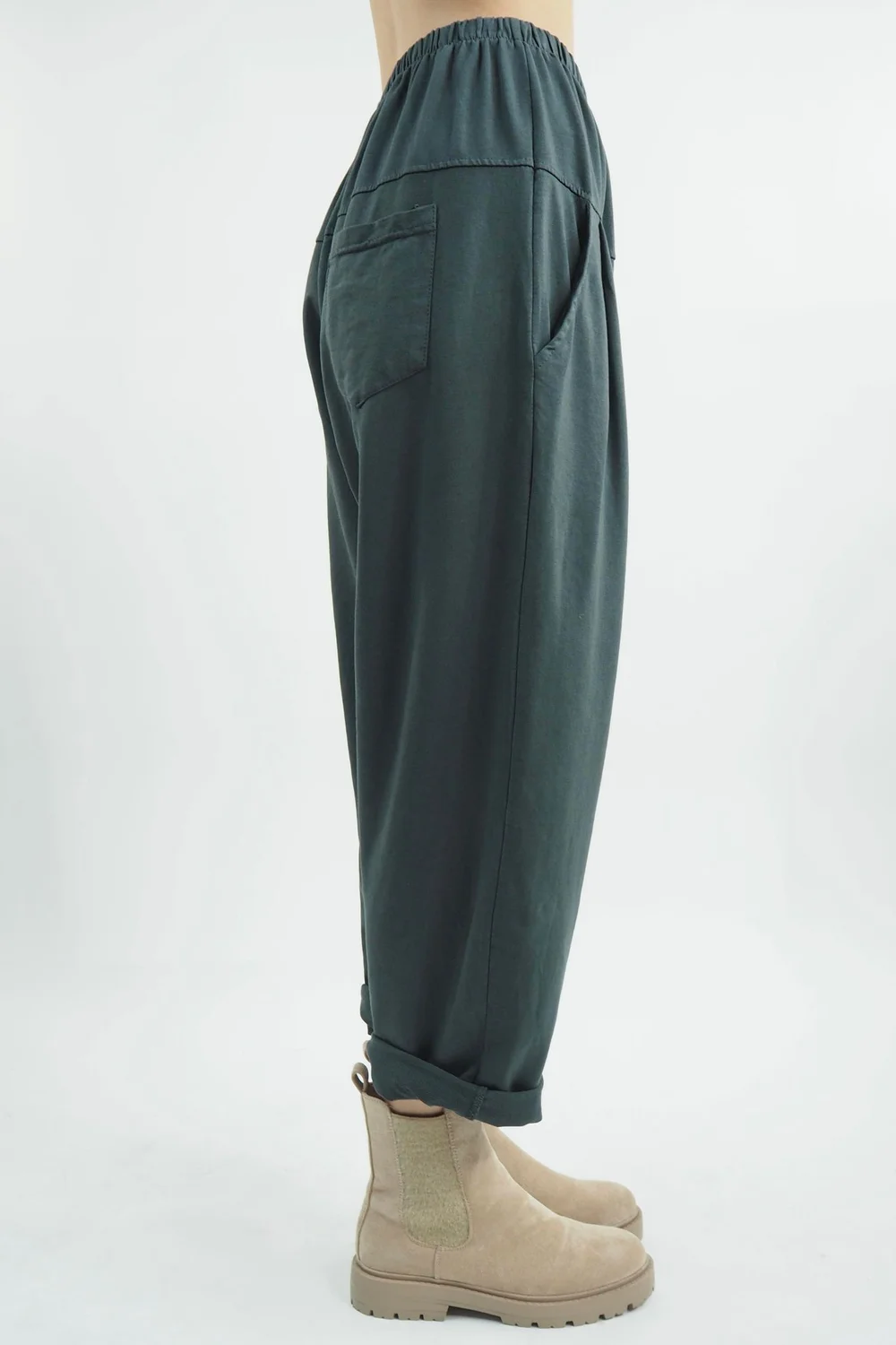 Made In Italy Apres Flat Front Pleat Jogger Shadow Grey 4 Made In Italy Apres Flat Front Pleat Jogger Shadow Grey - Image 2