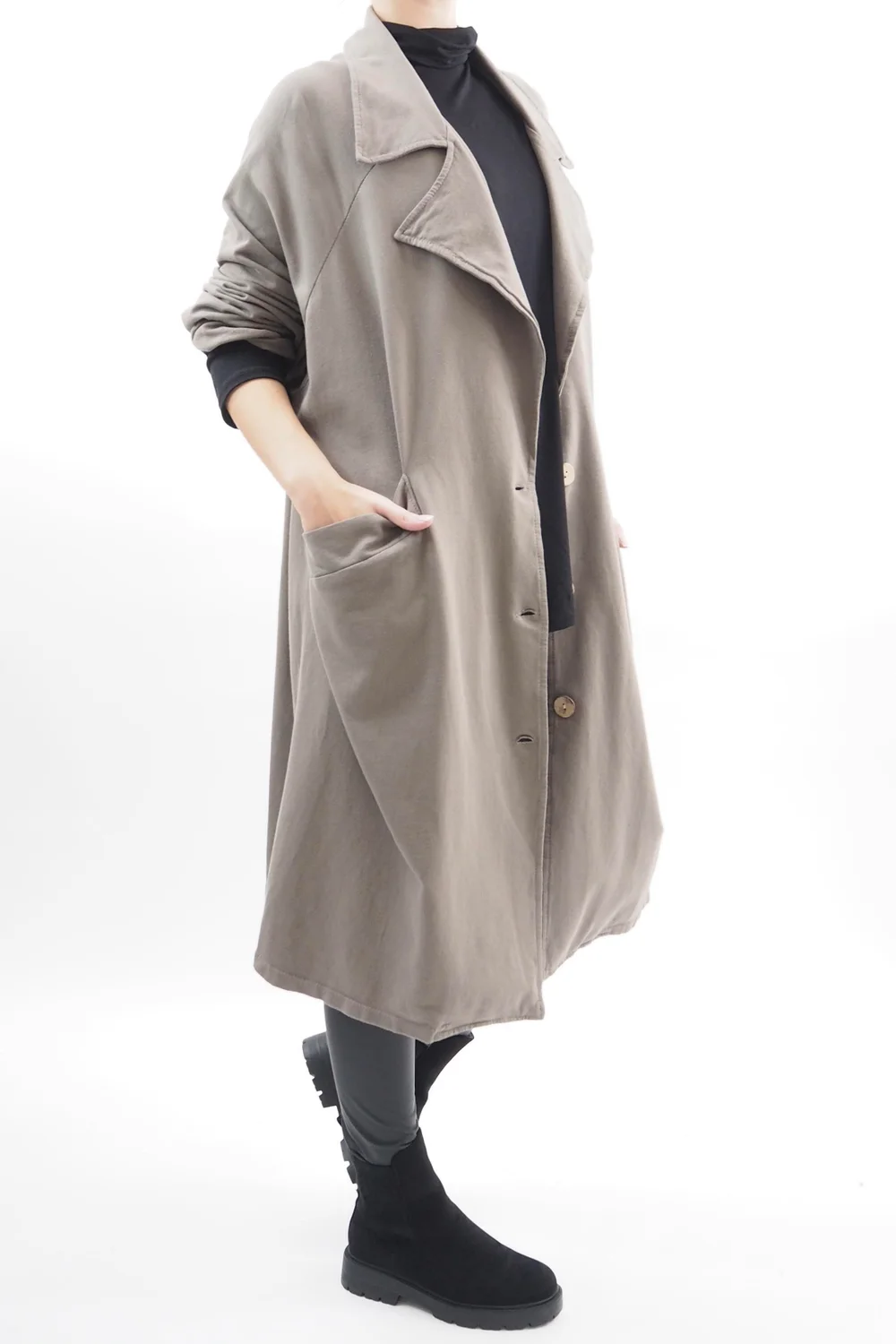 Made In Italy Apres Longline Relaxed Blazer Earth 4 Made In Italy Apres Longline Relaxed Blazer Earth - Image 2