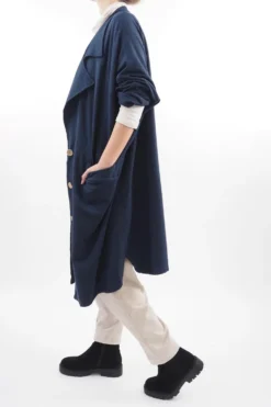 Made In Italy Apres Longline Relaxed Blazer Navy -VogueCurve Store made in italy apres longline relaxed blazer navy 3.jpg