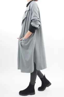 Made In Italy Apres Longline Relaxed Blazer Steel 8 Made In Italy Apres Longline Relaxed Blazer Steel -VogueCurve Store made in italy apres longline relaxed blazer steel 3.jpg