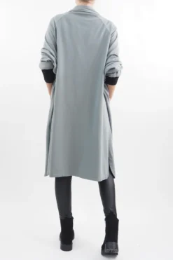 Made In Italy Apres Longline Relaxed Blazer Steel 9 Made In Italy Apres Longline Relaxed Blazer Steel -VogueCurve Store made in italy apres longline relaxed blazer steel 4.jpg