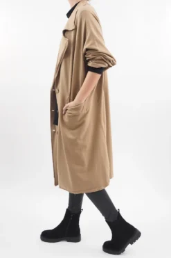 Made In Italy Apres Longline Relaxed Blazer Toast -VogueCurve Store made in italy apres longline relaxed blazer toast 3.jpg