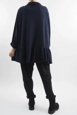 Made In Italy Apres Ruffle Jacket Ink -VogueCurve Store made in italy apres ruffle jacket ink204.jpg