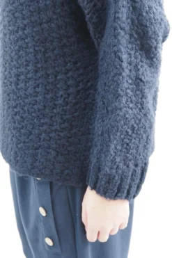 Made In Italy Arlo Basket Knit Top Ink -VogueCurve Store made in italy arlo basket knit top ink04.jpg