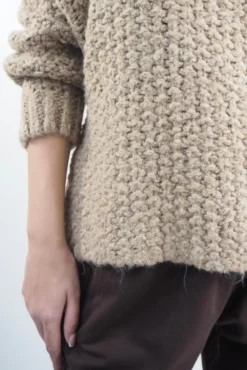 Made In Italy Arlo Basket Knit Top Toast -VogueCurve Store made in italy arlo basket knit top toast07.jpg