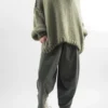 Made In Italy Arlo Oversized Blanket Stitch Knit Top Soft Khaki -VogueCurve Store made in italy arlo oversized contrast knit soft khaki 1.jpg