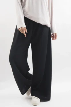 Made In Italy Belgravia Pull On Stretch Wide Leg Trouser Black 8 Made In Italy Belgravia Pull On Stretch Wide Leg Trouser Black -VogueCurve Store made in italy belgravia pull on stretch wide leg trouser black.jpg