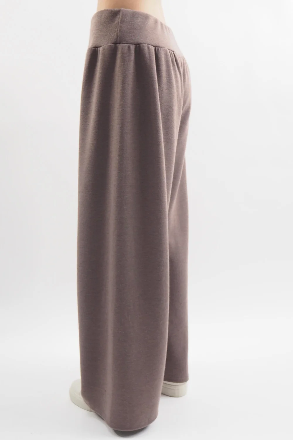 Made In Italy Belgravia Pull On Stretch Wide Leg Trouser Mink 6 Made In Italy Belgravia Pull On Stretch Wide Leg Trouser Mink - Image 4