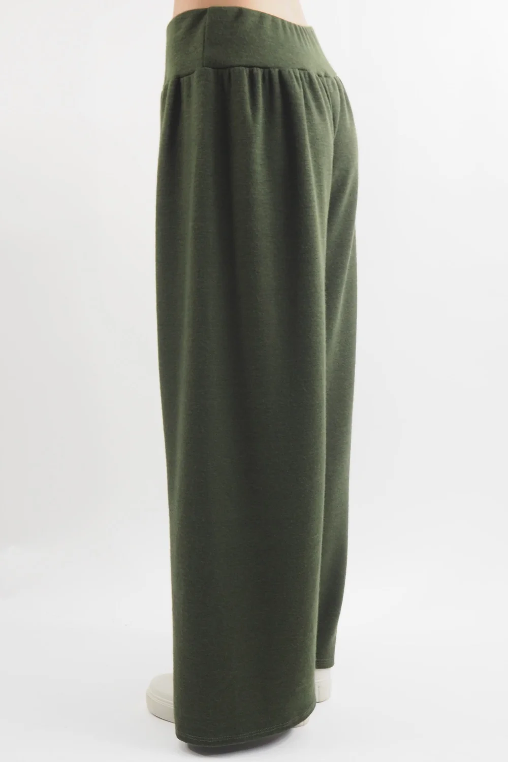 Made In Italy Belgravia Pull On Stretch Wide Leg Trouser Olive / 7 Made In Italy Belgravia Pull On Stretch Wide Leg Trouser Olive / - Image 5