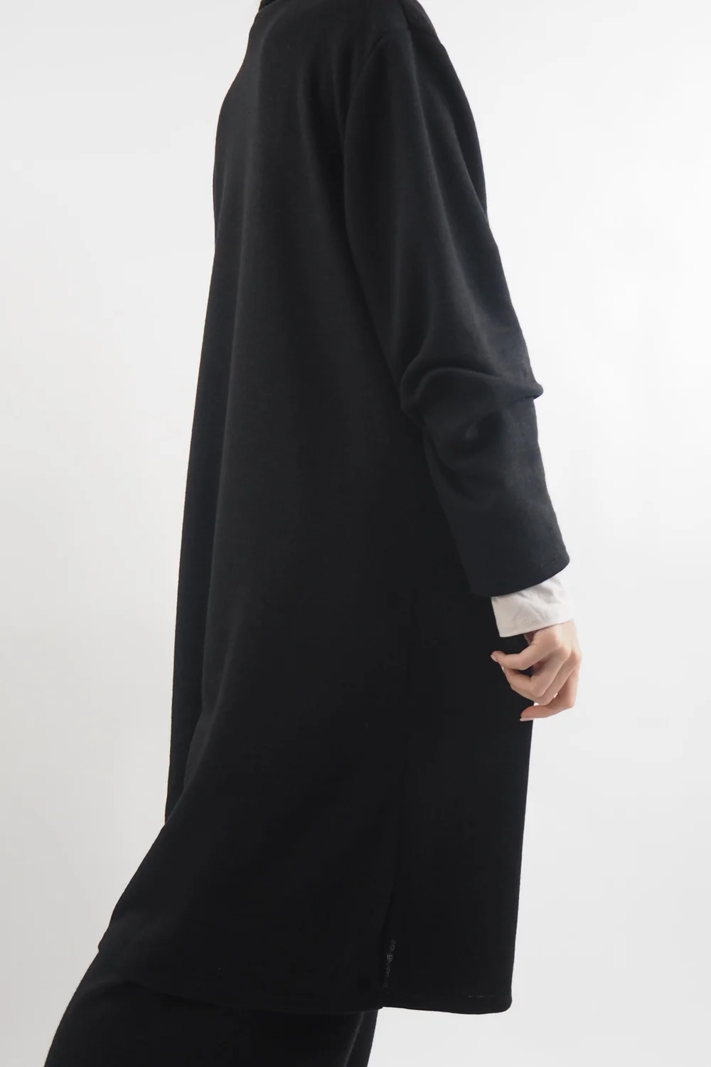 Made In Italy Belgravia Stretch Duster Jacket Black 4 Made In Italy Belgravia Stretch Duster Jacket Black - Image 2