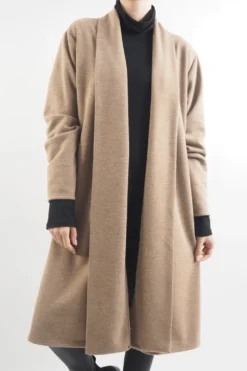 Made In Italy Belgravia Stretch Duster Jacket Camel