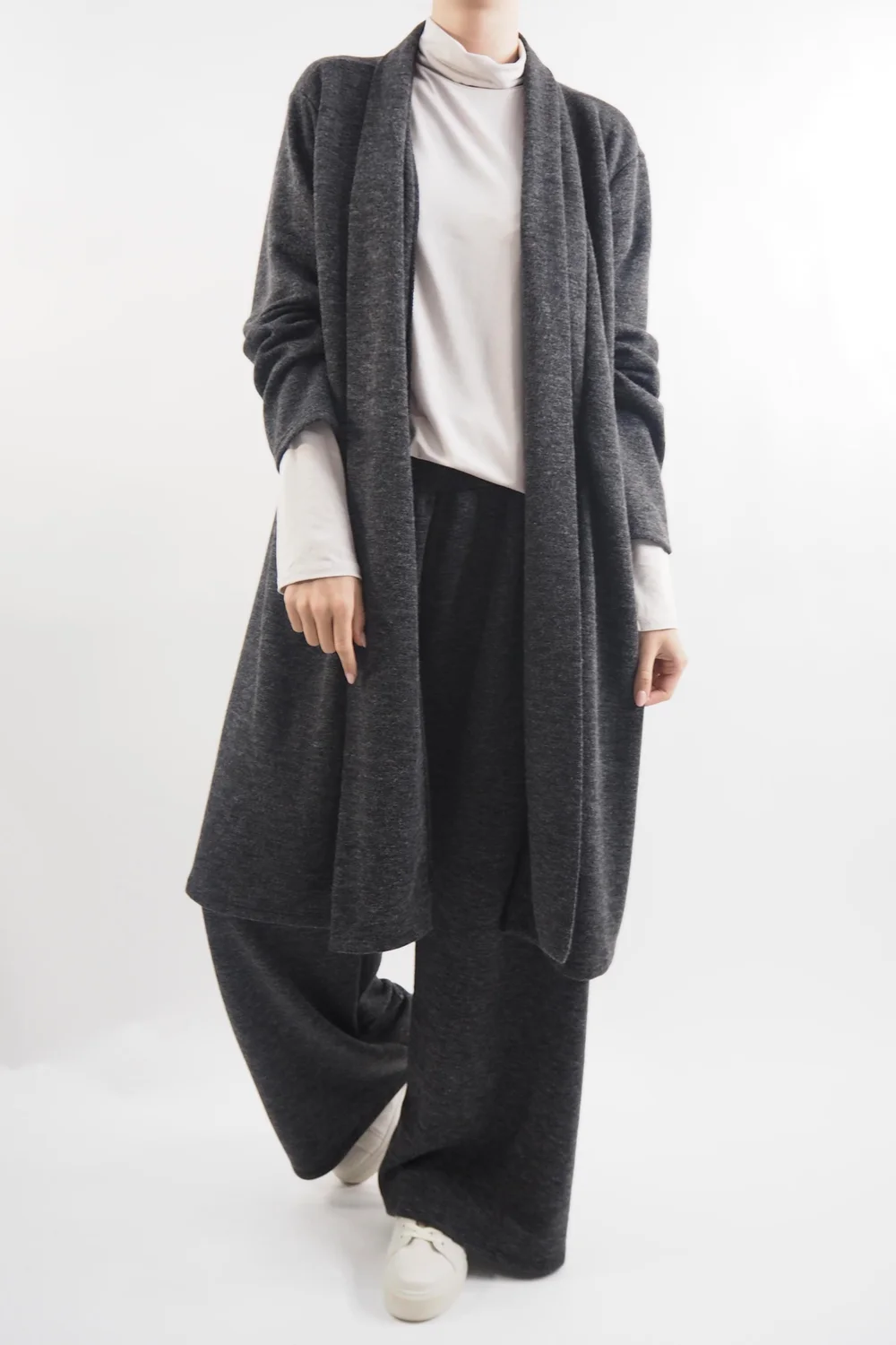 Made In Italy Belgravia Stretch Duster Jacket Charcoal Marl 3 Made In Italy Belgravia Stretch Duster Jacket Charcoal Marl