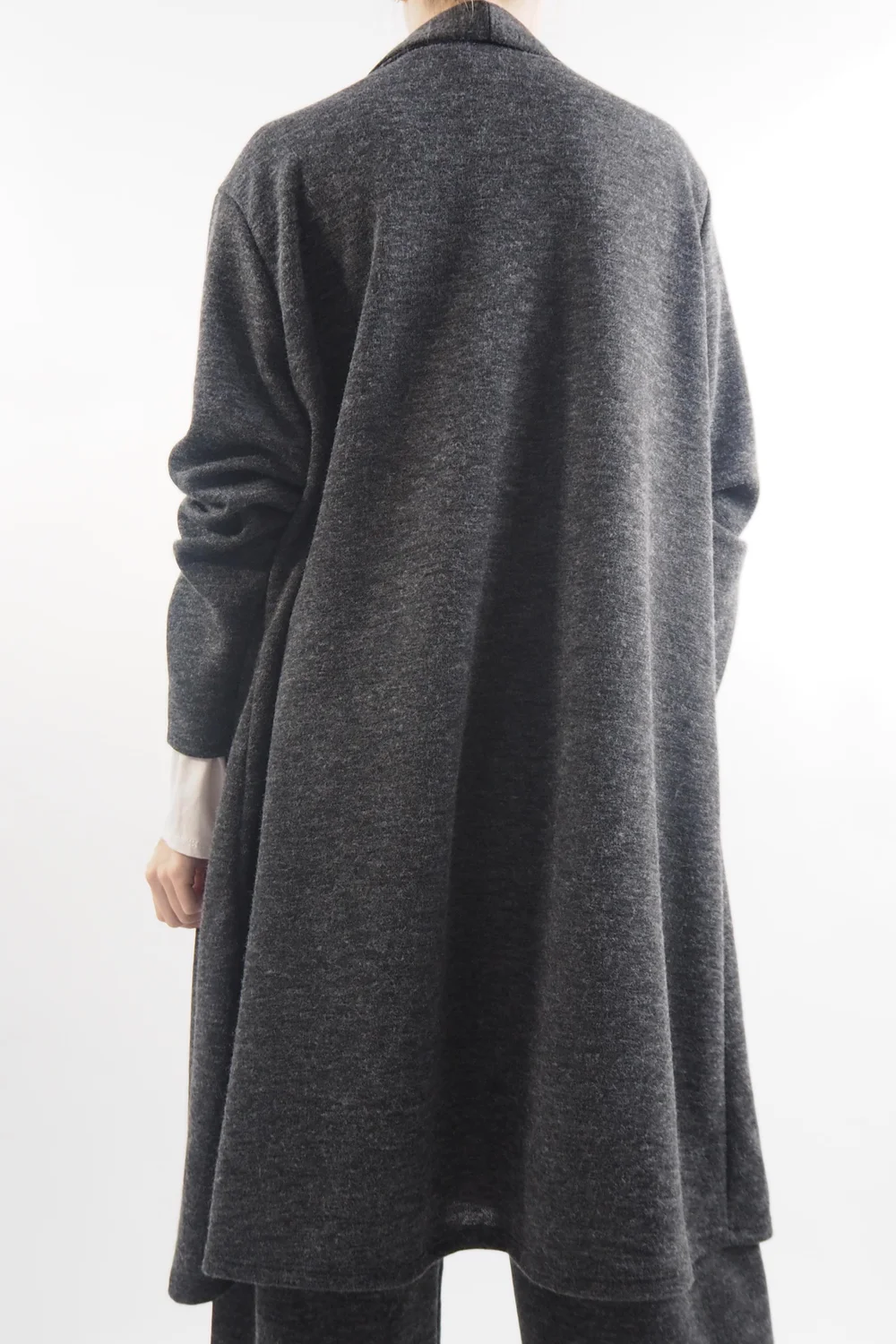 Made In Italy Belgravia Stretch Duster Jacket Charcoal Marl 6 Made In Italy Belgravia Stretch Duster Jacket Charcoal Marl - Image 4