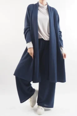 Made In Italy Belgravia Stretch Duster Jacket Navy