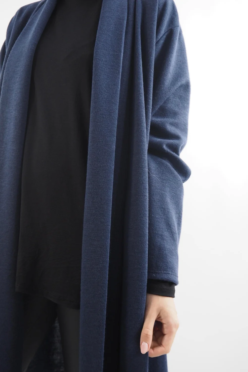 Made In Italy Belgravia Stretch Duster Jacket Navy 4 Made In Italy Belgravia Stretch Duster Jacket Navy - Image 2