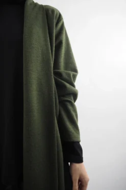 Made In Italy Belgravia Stretch Duster Jacket Olive / 9 Made In Italy Belgravia Stretch Duster Jacket Olive / -VogueCurve Store made in italy belgravia stretch duster jacket olive 4.jpg