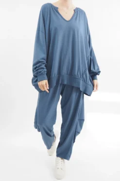 VogueCurve Store -VogueCurve Store made in italy bodhi slouch v sweatshirt denim2.jpg