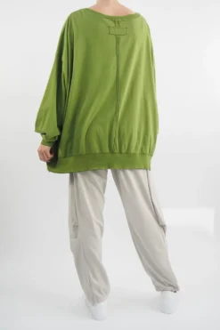 Made In Italy Bodhi Slouch V Sweatshirt Matcha -VogueCurve Store made in italy bodhi slouch v sweatshirt matcha03.jpg